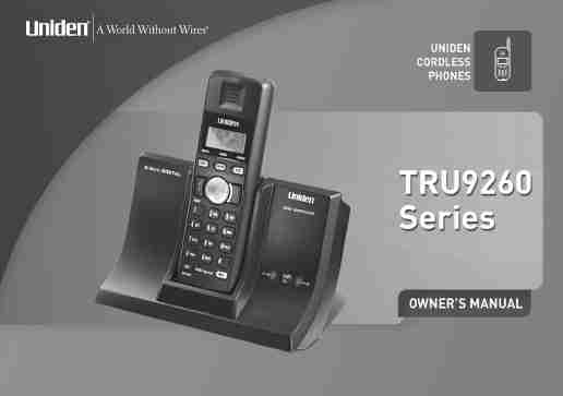 Uniden Cordless Telephone TRU9260 Series-page_pdf